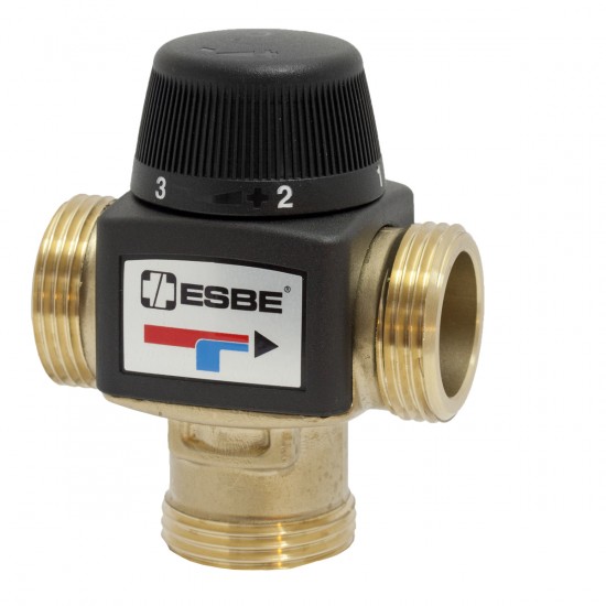 3-х ходовой термостатический клапан ESBE VTA 372 - 30-70 °C, G1"-внеш резьба, Kvs-3.2