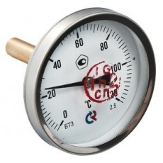 Термометр БТ‑31 Dy63 с задним подключением, 1/2", 0 ‑ 120, РОСМА