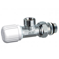 Кран радиаторный, 16, угловой, подача, FAR (под термоголовку, с осевым управлением, с доп. уплотнением)