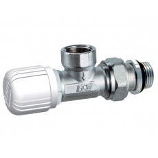 Кран радиаторный, 1/2", угловой, подача, FAR (под термоголовку, с осевым управлением)