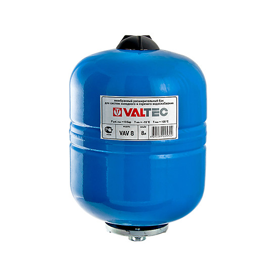 Расширительный бак,  08 L, VALTEC (для ГВС и ХВС, синий)