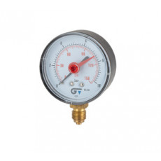 Манометр 1/4, 0‑6 bar, 63mm, Genebre (с нижним подключением)