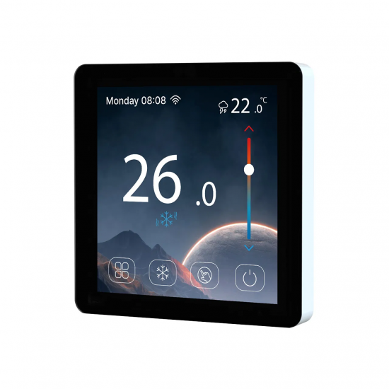 Термостат E-top HT-CS08 (проводн., черный, wifi, NTC10K)