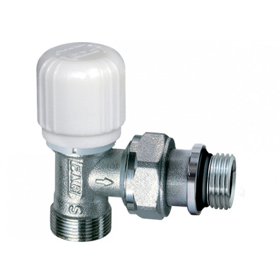 Кран радиаторный, 16, угловой, подача, FAR (под термоголовку)